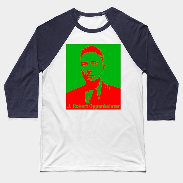 Oppenheimer - Red on Green Baseball T-Shirt by Distinct Designs NZ